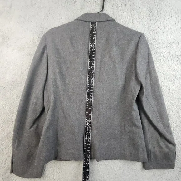 Vintage Pendleton Blazer Women 14 Gray Miss Virgin Wool Made in USA Suit Jacket - Picture 7 of 12